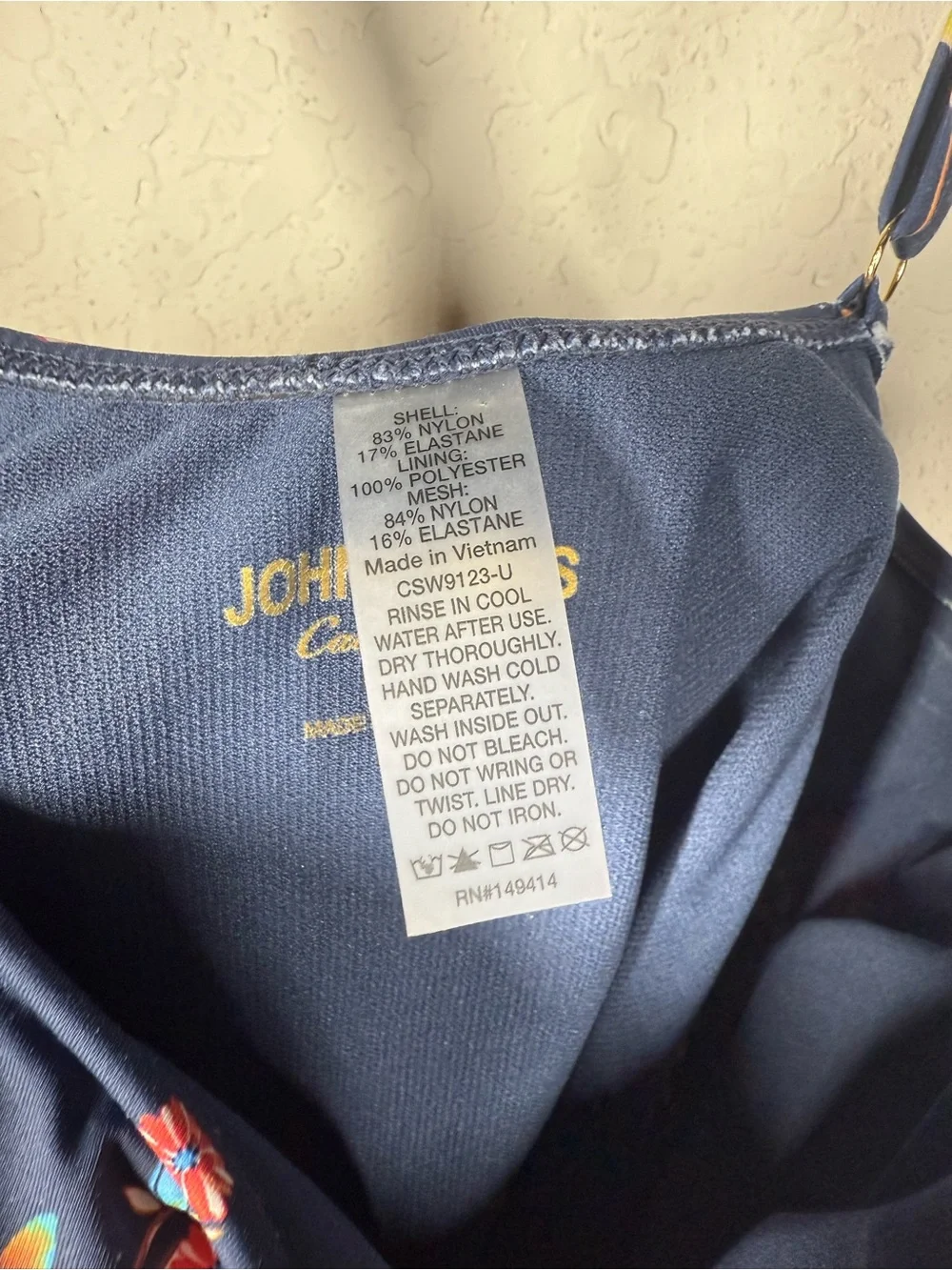 Johnny Was Ocean Dreamer Ruched One Piece Swimsuit Sz XL